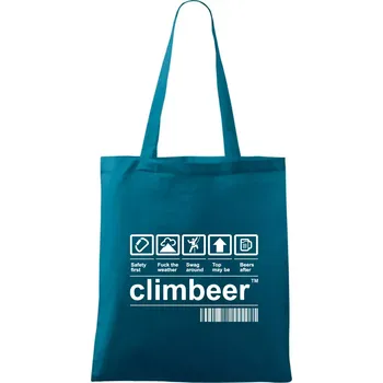 Čárový kód - Climbeer - Taška bavlněná - 42 x 38 cm ( Petrolejová )