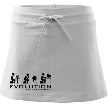Dámská sukně Evoluce zábavy - Sportovní sukně - two in one - M ( Bílá )