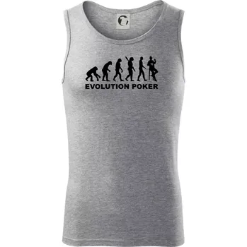 Evolution poker - Tílko pánské Core - S ( Tmavě šedý melír )