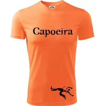 Capoeira velký - Dětské triko sportovní (dresovina) - 158 cm/12 let ( Neon mandarine )