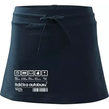 Dámská sukně Čárový kód řidička autobusu - Sportovní sukně - two in one - XL ( Námořní modrá (velmi tmavá - téměř černá) )