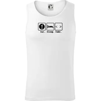 Eat sleep Code - Tílko pánské Core - M ( Bílá )