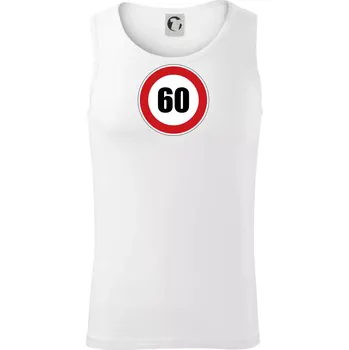 Dopravní značka - omezení rychlosti 60 - Tílko pánské Core - 2XL ( Bílá )