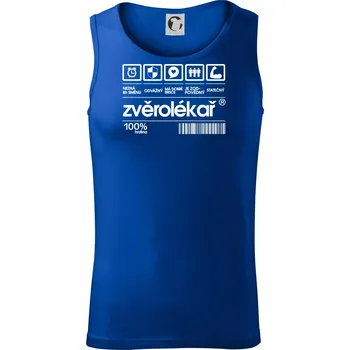 Čárový kód zvěrolékař - Tílko pánské Core - 2XL ( Královská modrá )