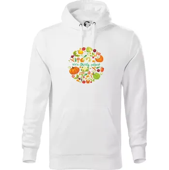 Pánská mikina 100% skvělý zelinář - Mikina pánská Cape s kapucí - 4XL ( Bílá )