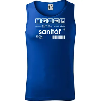 Čárový kód sanitář - Tílko pánské Core - S ( Královská modrá )