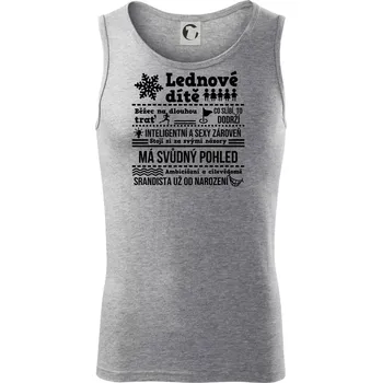 Narozeniny leden - Tílko pánské Core - L ( Tmavě šedý melír )