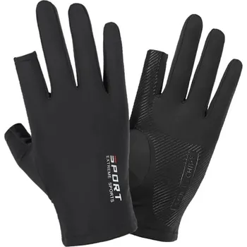 Cyklistické rukavice Letní univerzální bezprsté cyklistické rukavice unisex | sportovní rukavice, rukavice bezprsté - ČERNÁ -01