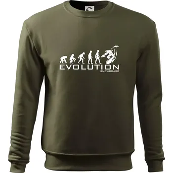 Chlapecké tričko Evoluce snowboardu - Mikina Essential dětská - 146 cm/10 let ( Military )
