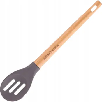 Naběračka Špachtle s otvory silikonová Altom Design Noble 2x7 cm grafitová