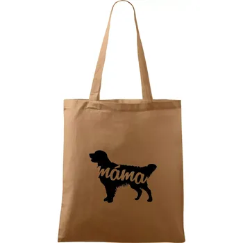 Zlatý retrívr máma obrys - Taška bavlněná - 42 x 38 cm ( Cappuccino )