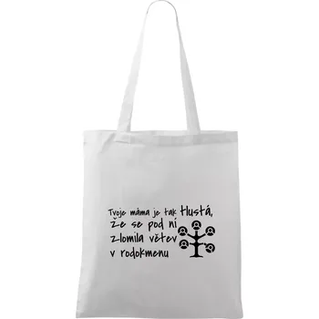Tvoje mama je tak tlustá - větev - Taška bavlněná - 42 x 38 cm ( Bílá )