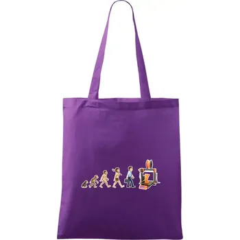 Evoluce 3D tisk - Taška bavlněná - 42 x 38 cm ( Fialová )