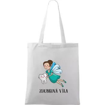 Zoubková víla - Taška bavlněná - 42 x 38 cm ( Bílá )