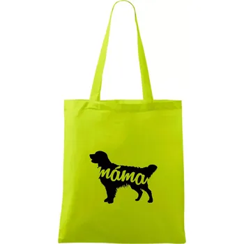 Zlatý retrívr máma obrys - Taška bavlněná - 42 x 38 cm ( Limetková )