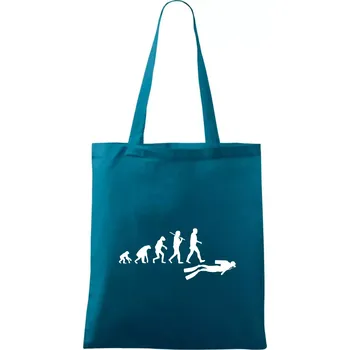 Evoluce potápění - Taška bavlněná - 42 x 38 cm ( Petrolejová )
