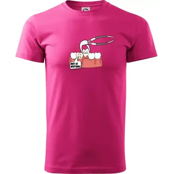 Pánské tričko Moc se nevytahuj - zubař - Klasické pánské triko vyšší gramáže - L ( Purpurová )