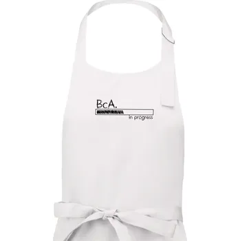 Kuchyňská zástěra In progress titul BcA. bakalář / bakalářka umění - Pánská zástěra na vaření - Univerzální velikost ( Bílá )