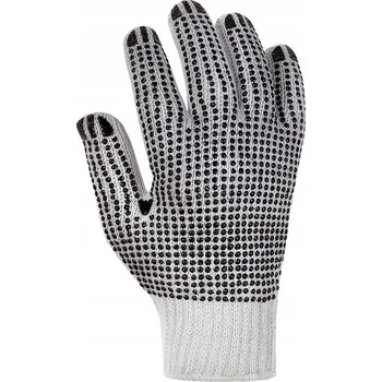 Pracovní rukavice Pletené rukavice s PES tečkováním, velikost 9, 12 párů