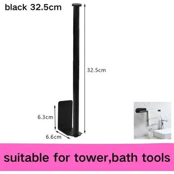 Držák kuchyňských utěrek Držák papírových utěrek bez vrtání | kuchyňský držák, držák utěrek - Černé L.