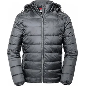 Pánský zimní kabát Russell Vodoodpudivá zimní bunda DuPont Nano s polstrováním Barva: Šedá, Velikost: 4XL
