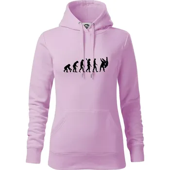 Dámská mikina Judo Evoluce boj - Mikina dámská Cape s kapucí - S ( Orchid )