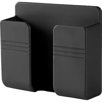 Držák na zeď pro mobilní nabíjení | nástěnný držák, stojánek na mobil - 1 ks Černá