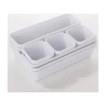 Úložný box Nastavitelný set boxů do šuplíku | pořadač, úložný box - Bílý