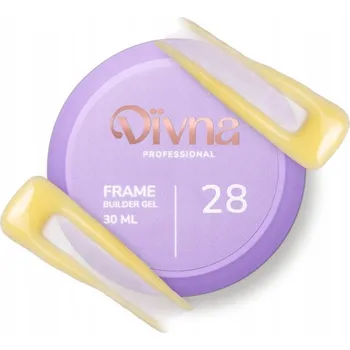 Lak na nehty DIVNA Frame Builder Gel 28 30 ml stavební gel barevný na nehty