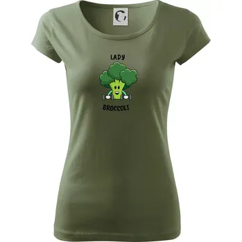 Dámské tričko Lady broccoli - Dámské triko Pure - XS ( Khaki )