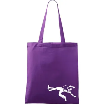 Capoeira velký - Taška bavlněná - 42 x 38 cm ( Fialová )