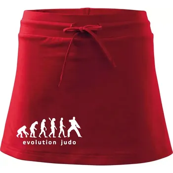 Dámská sukně Judo evoluce - úder - Sportovní sukně - two in one - M ( Červená )