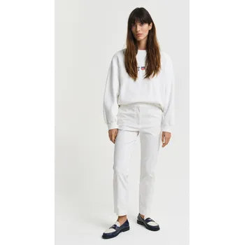 Dámské kalhoty KALHOTY GANT SLIM SLACK EGGSHELL