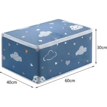 Úložný box Velká skládací úložná taška s víkem na oblečení a peřiny | Úložné vaky na peřiny - 60x40x30cm-10