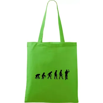 Nákupní taška Evoluce šipky - Taška bavlněná - 42 x 38 cm ( Apple Green )