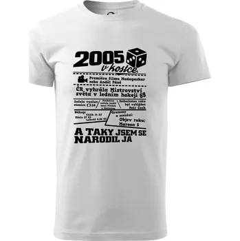 Pánské tričko 2005 v kostce - Triko extra velké (5-8XL) - 8XL ( Bílá )