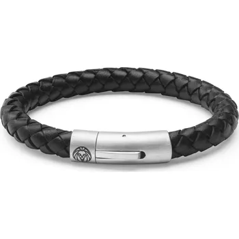 Náramek Jednoduchý černý splétaný náramek - Lucleon
