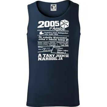 2005 v kostce - Tílko pánské Core - L ( Námořní modrá (téměř černá) )