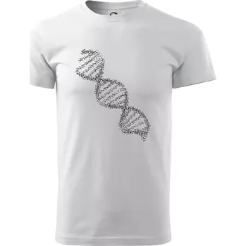 Pánské tričko DNA černobílé - Triko extra velké (5-8XL) - 7XL ( Bílá )