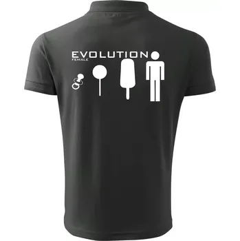Pánská košile Evoluce ženy - Polokošile pánská Pique Polo 203 - 4XL ( Tmavá břidlice (šedá se zeleným nádechem) )