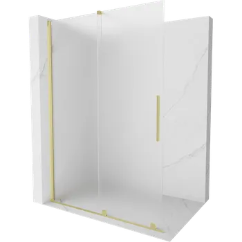 Mexen Velar posuvná sprchová stěna Walk-in 150 x 200 cm, matná 8 mm, zlatá kartáčovaná - 871-150-000-33-55 Sprchové stěny