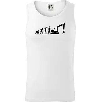 Evoluce bagr velký - Tílko pánské Core - XL ( Bílá )