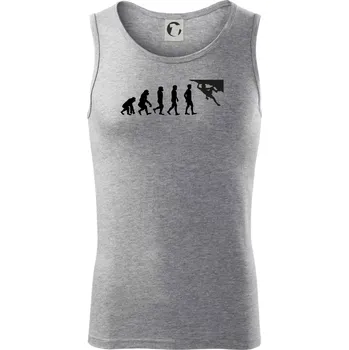 Evoluce bouldering - Tílko pánské Core - M ( Tmavě šedý melír )