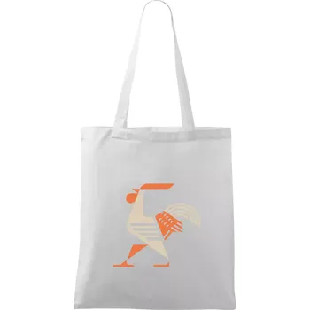 Kohout kubistický - Taška bavlněná - 42 x 38 cm ( Bílá )