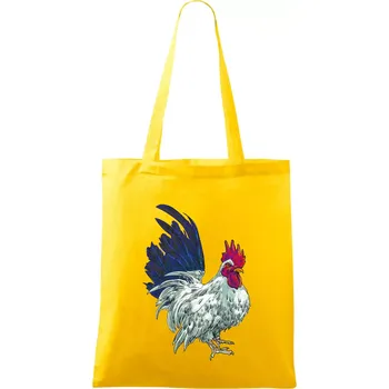 Nákupní taška Kohout kreslený bílý - Taška bavlněná - 42 x 38 cm ( Žlutá )