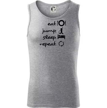 Pánské termoprádlo Eat jump sleep repeat - Tílko pánské Core - S ( Tmavě šedý melír )