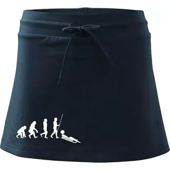 Dámská sukně Evoluce jízdy na bobu - Sportovní sukně - two in one - M ( Námořní modrá (velmi tmavá - téměř černá) )
