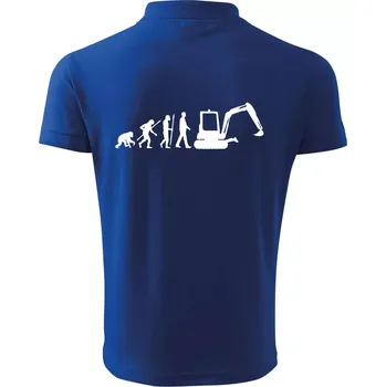 Pánská košile Evoluce bagr malý - Polokošile pánská Pique Polo 203 - 4XL ( Královská modrá )
