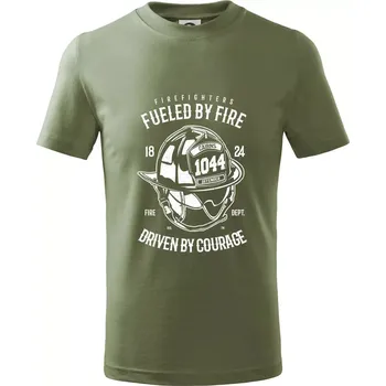 Chlapecké oblečení Fueled By Fire - Tričko dětské bavlněné - 134 cm/8 let ( Khaki )