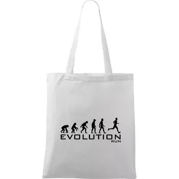 Nákupní taška Evoluce Run - Taška bavlněná - 42 x 38 cm ( Bílá )
